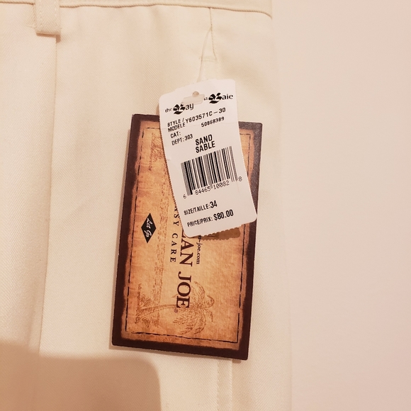 Caribbean Joe NWT Mens Pants 34/30 Cuffed - Picture 4 of 5
